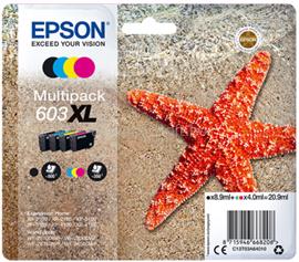 EPSON 603 Eredeti fekete/cián/bíbor/sárga Tengeri csillag multipakk tintapatronok (1x 8,9 ml/ 3x 4 ml) C13T03A64010 small