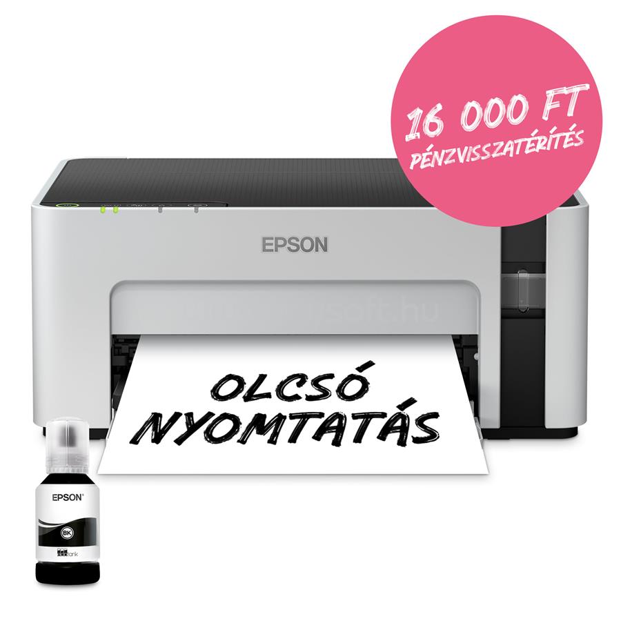 EPSON EcoTank M1120 mono tintasugaras tintatartályos nyomtató (6000 oldalra elegendő tintával)
