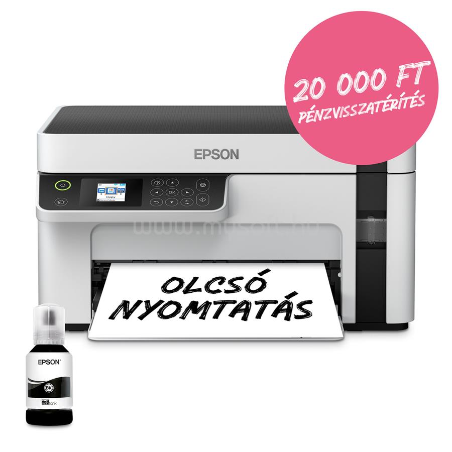 EPSON EcoTank M2120  mono multifunkciós tintasugaras tintatartályos nyomtató (5000 oldalra elegendő tintával)