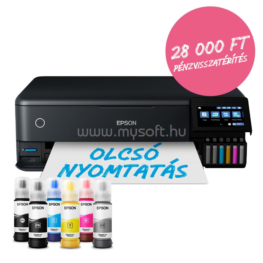 EPSON EcoTank L8180 színes multifunkciós tintasugaras tintatartályos nyomtató (1800 fotóra elegendő tintával)