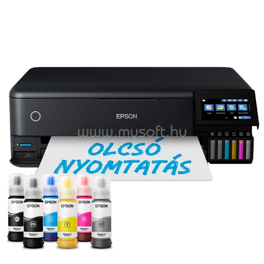 EPSON EcoTank L8180 színes multifunkciós tintasugaras tintatartályos nyomtató (1800 fotóra elegendő tintával)