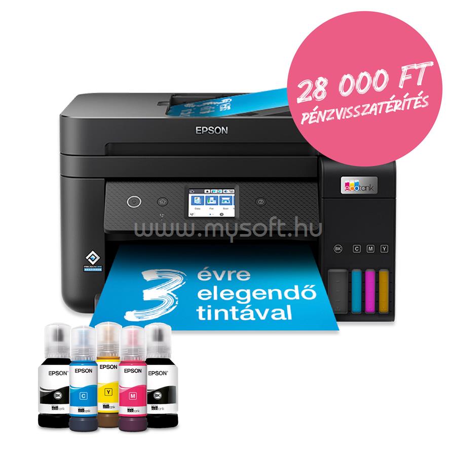 EPSON EcoTank L6290 színes multifunkciós tintasugaras tintatartályos nyomtató (14000/5200 oldalra elegendő tintával)