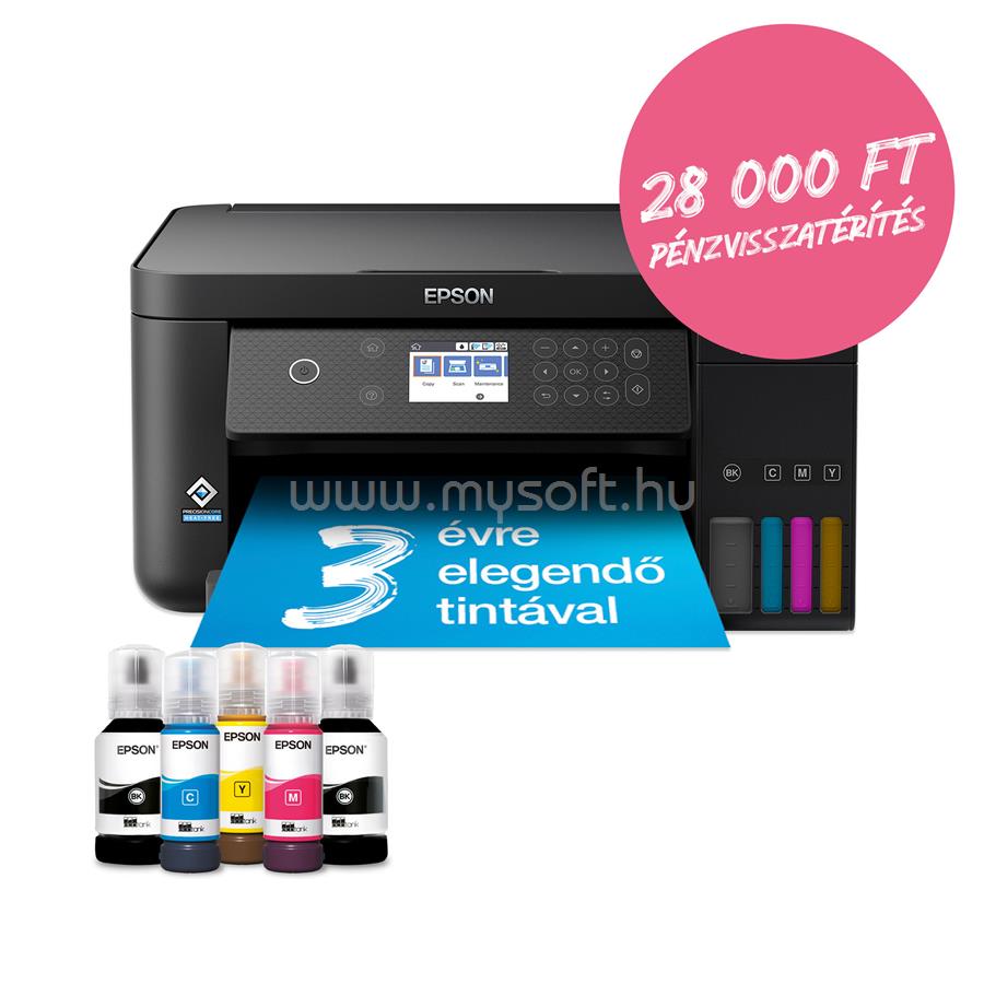 EPSON EcoTank L6260 színes multifunkciós tintasugaras tintatartályos nyomtató (14000/5200 oldalra elegendő tintával)