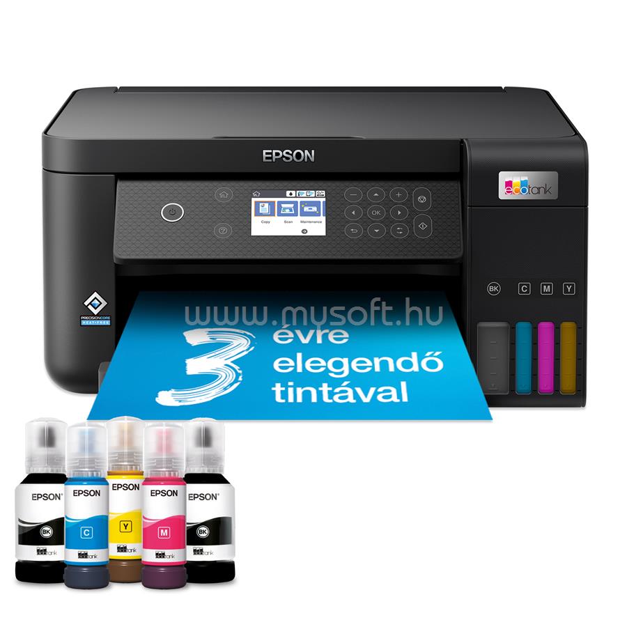 EPSON EcoTank L6260 színes multifunkciós tintasugaras tintatartályos nyomtató (14000/5200 oldalra elegendő tintával)