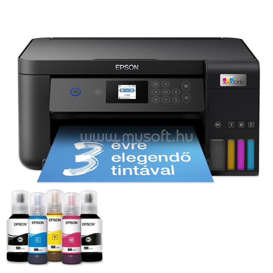 EPSON EcoTank L4260 színes multifunkciós tintasugaras tintatartályos nyomtató (14000/5200 oldalra elegendő tintával)