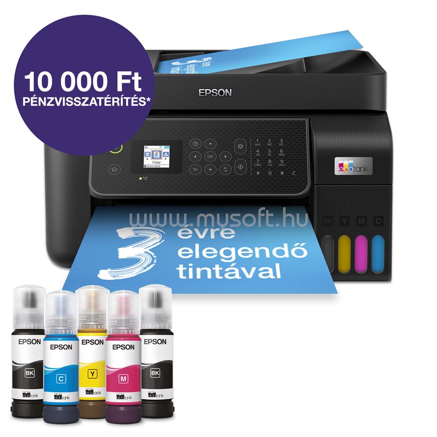 EPSON EcoTank L5310 színes multifunkciós tintasugaras tintatartályos nyomtató (8100/6500 oldalra elegendő tintával)