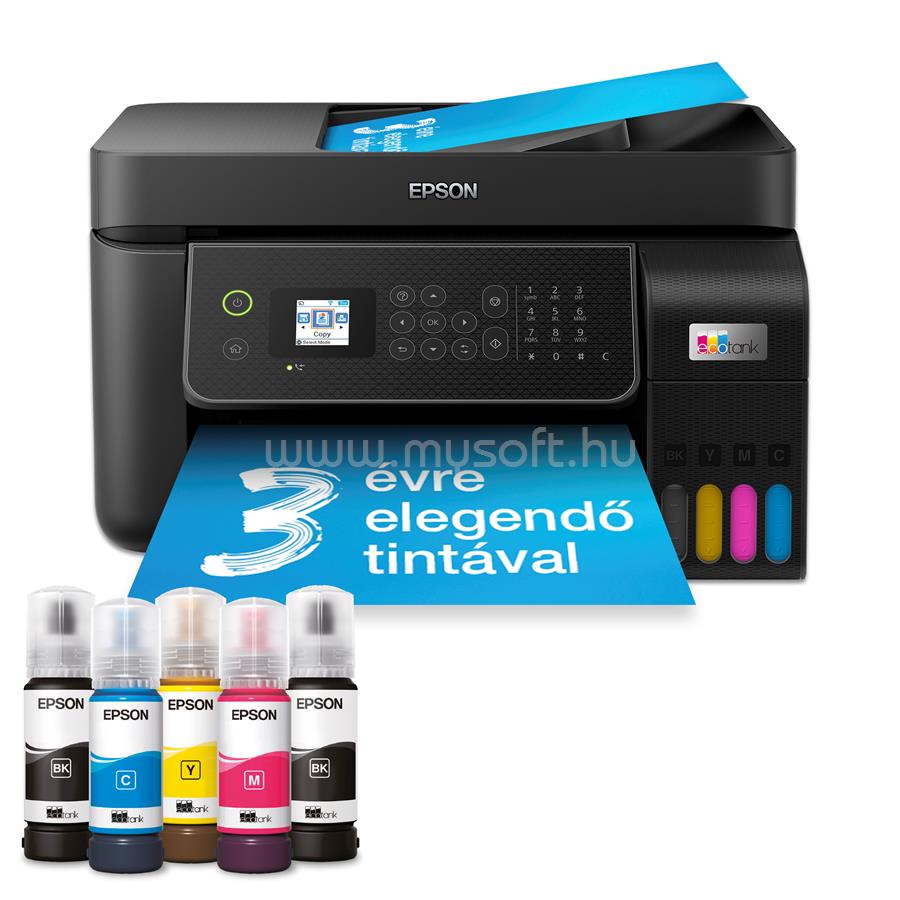 EPSON EcoTank L5310 színes multifunkciós tintasugaras tintatartályos nyomtató (8100/6500 oldalra elegendő tintával)