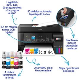 EPSON EcoTank L5590 színes multifunkciós tintasugaras tintatartályos nyomtató (6600/5900 oldalra elegendő tintával) C11CK57403 small