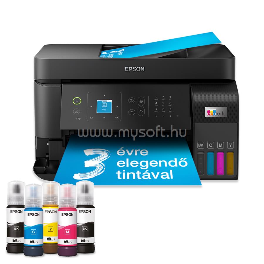 EPSON EcoTank L5590 színes multifunkciós tintasugaras tintatartályos nyomtató (6600/5900 oldalra elegendő tintával)