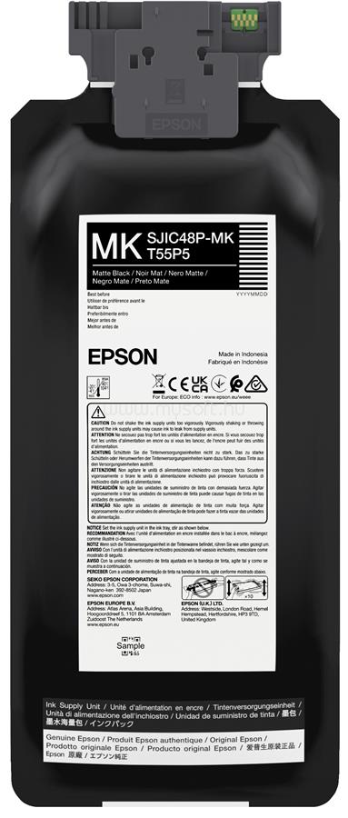 EPSON C8000 Eredeti matt fekete tintapatron (480 ml)