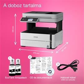 EPSON EcoTank M3170 mono multifunkciós tintasugaras tintatartályos nyomtató (11000 oldalra elegendő tintával) C11CG92403 small