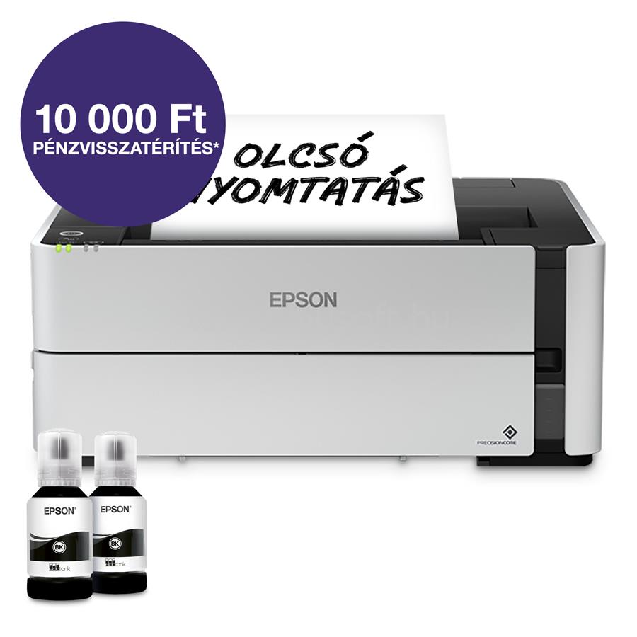 EPSON EcoTank M1170 mono tintasugaras tintatartályos nyomtató (5000 oldalra elegendő tintával)