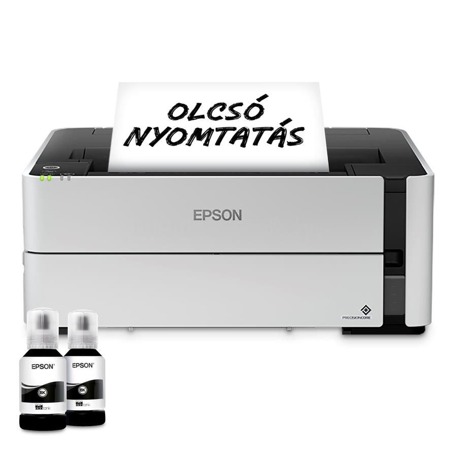 EPSON EcoTank M1170 mono tintasugaras tintatartályos nyomtató (5000 oldalra elegendő tintával)