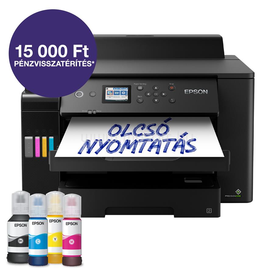 EPSON EcoTank L11160 színes tintasugaras tintatartályos nyomtató (4500/2800 oldalra elegendő tintával)