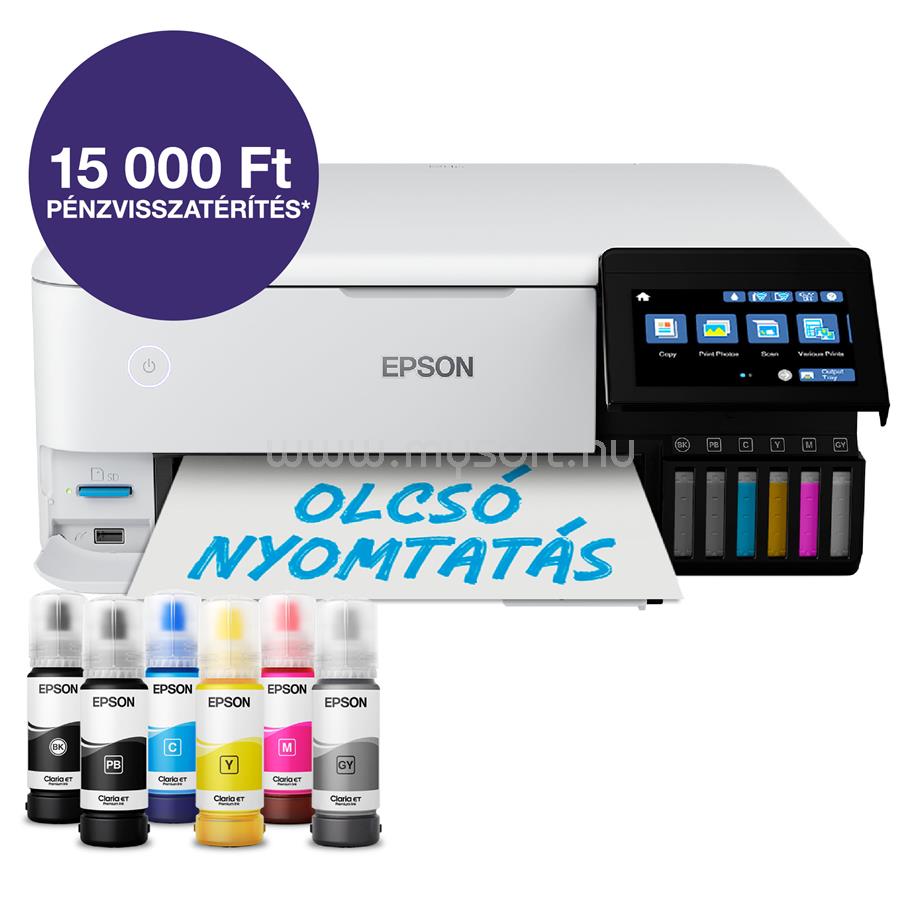 EPSON EcoTank L8160 színes multifunkciós tintasugaras tintatartályos nyomtató (1800 fotóra elegendő tintával)