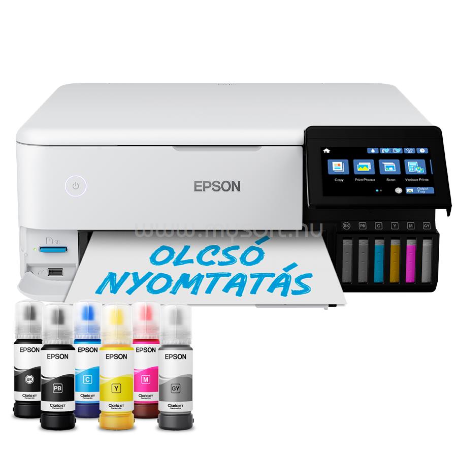 EPSON EcoTank L8160 színes multifunkciós tintasugaras tintatartályos nyomtató (1800 fotóra elegendő tintával)