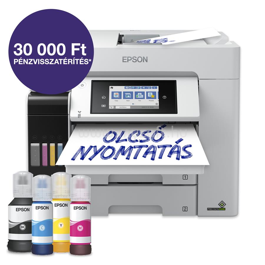 EPSON EcoTank Pro L6580 színes multifunkciós tintasugaras tintatartályos nyomtató (8100/6500 oldalra elegendő tintával)