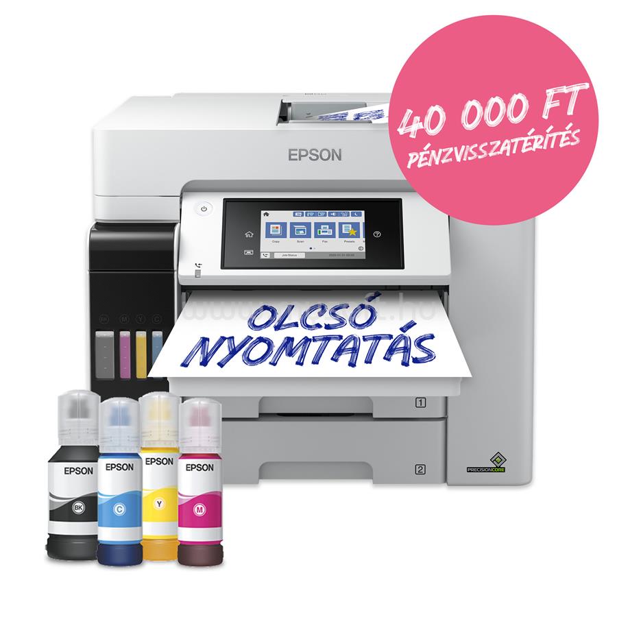 EPSON EcoTank Pro L6580 színes multifunkciós tintasugaras tintatartályos nyomtató (8100/6500 oldalra elegendő tintával)