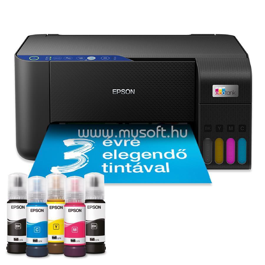 EPSON EcoTank L3251 színes multifunkciós tintasugaras tintatartályos nyomtató (8100/6500 oldalra elengedő tintával)  [BEMUTATÓ TERMÉK]