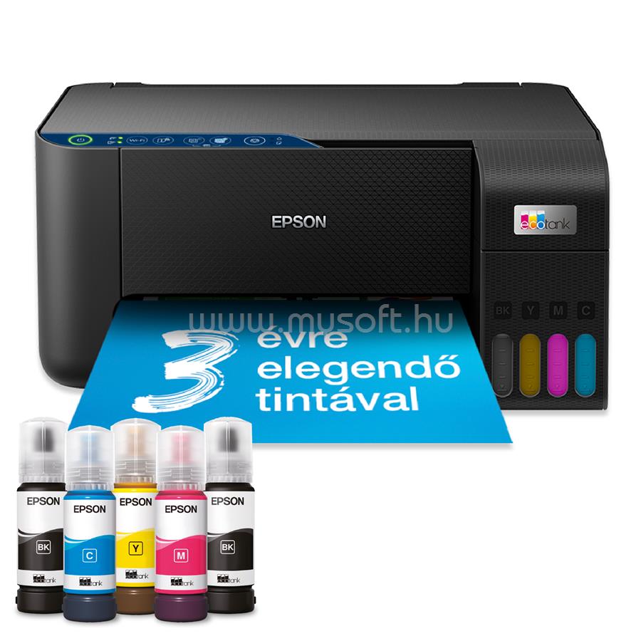 EPSON EcoTank L3271 színes multifunkciós tintasugaras tintatartályos nyomtató (8100/6500 oldalra elegendő tintával)