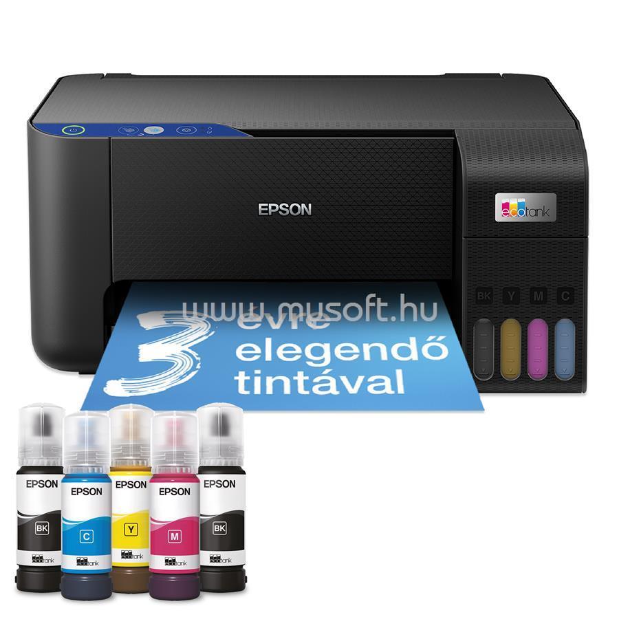 EPSON EcoTank L3211 színes multifunkciós tintasugaras tintatartályos nyomtató (8100/6500 oldalra elegendő tintával) [BEMUTATÓ DARAB]