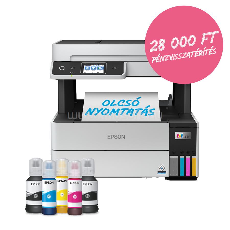 EPSON EcoTank L6490 színes multifunkciós tintasugaras tintatartályos nyomtató (13000/5200 oldalra elegendő tintával)
