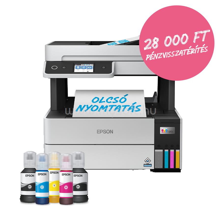EPSON EcoTank L6460 színes multifunkciós tintasugaras tintatartályos nyomtató (13000/5200 oldalra elegendő tintával)