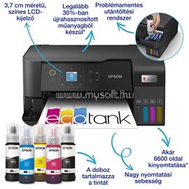 EPSON EcoTank L3560 színes multifunkciós tintasugaras tintatartályos nyomtató (6600/5900 oldalra elegendő tintával) C11CK58403 small