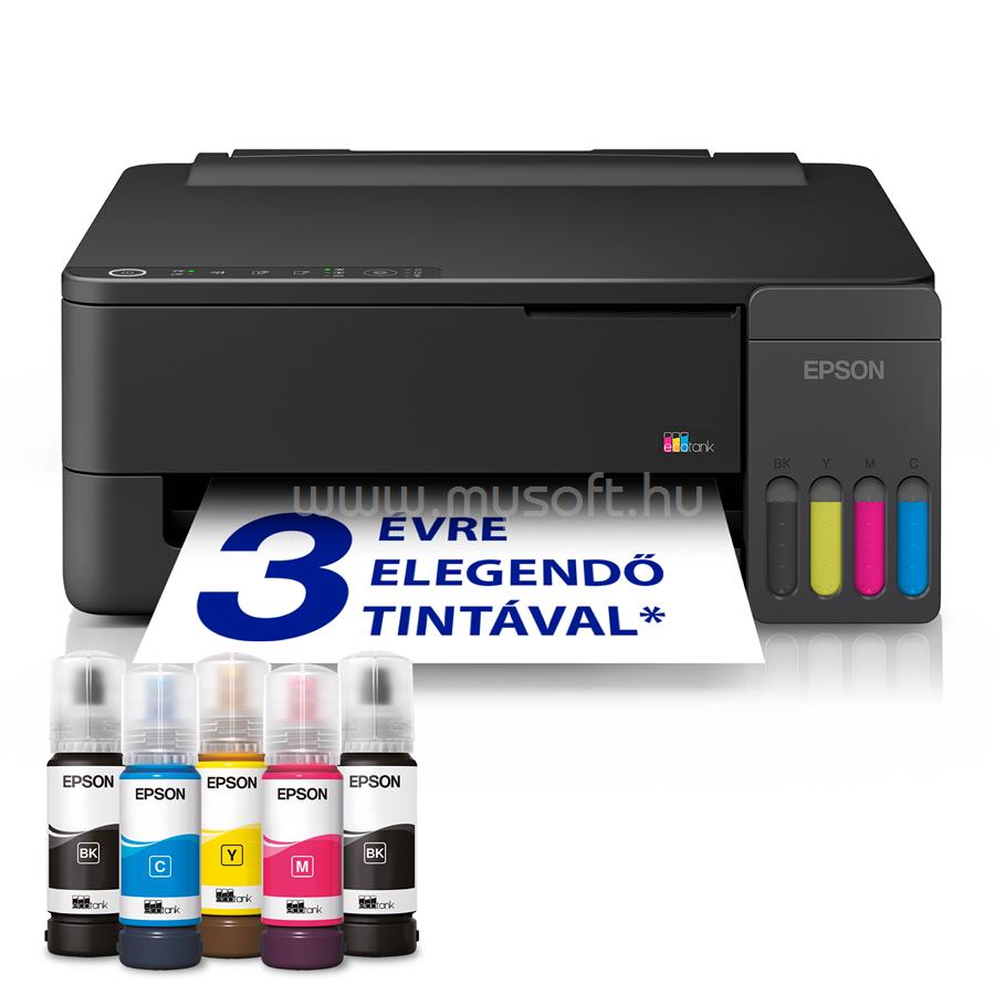 EPSON EcoTank L1350 színes tintasugaras nyomtató (8300/6500 oldalra elegendő tintával)