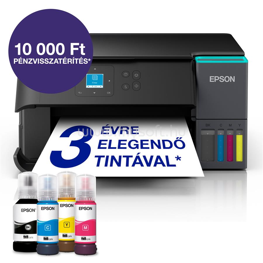 EPSON EcoTank L4360 színes multifunkciós tintasugaras tintatartályos nyomtató (6600/5500 oldalra elegendő tintával)