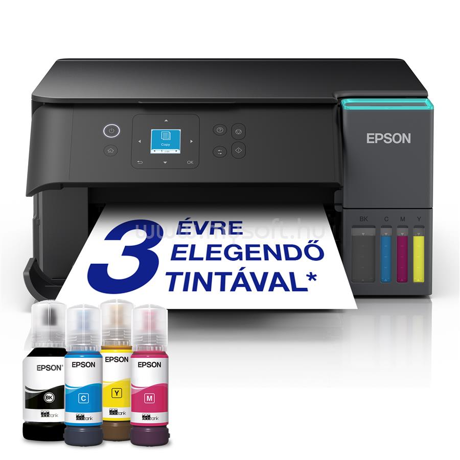 EPSON EcoTank L4360 színes multifunkciós tintasugaras tintatartályos nyomtató (6600/5500 oldalra elegendő tintával)