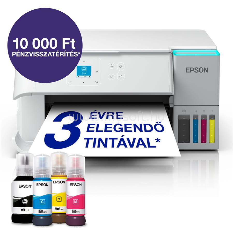 EPSON EcoTank L4366 színes multifunkciós tintasugaras tintatartályos nyomtató (6600/5500 oldalra elegendő tintával)
