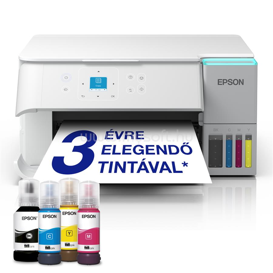 EPSON EcoTank L4366 színes multifunkciós tintasugaras tintatartályos nyomtató (6600/5500 oldalra elegendő tintával)