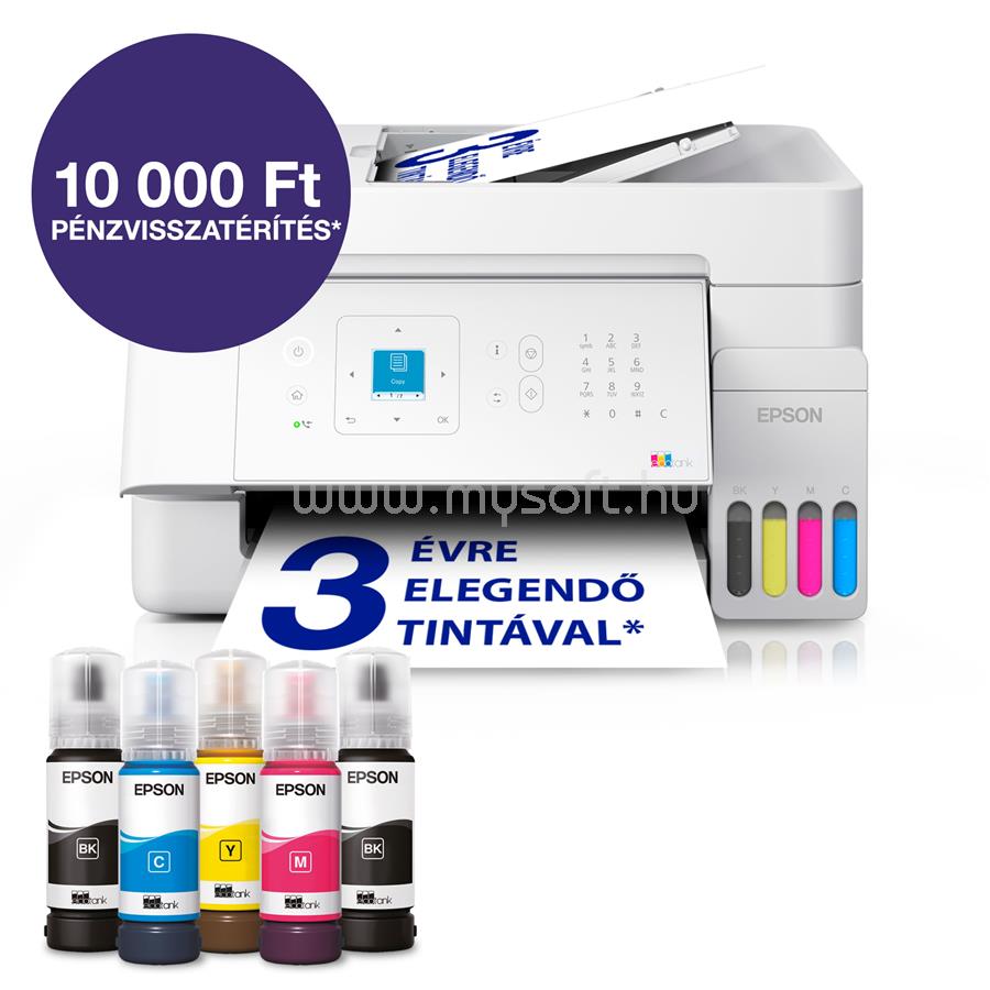 EPSON EcoTank L5396 színes multifunkciós tintasugaras tintatartályos nyomtató (8300/6500 oldalra elegendő tintával)