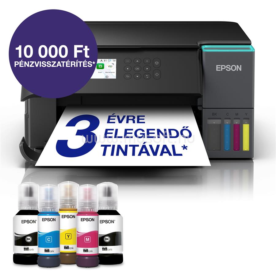 EPSON EcoTank L6360 színes multifunkciós tintasugaras tintatartályos nyomtató (15100/5500 oldalra elegendő tintával)