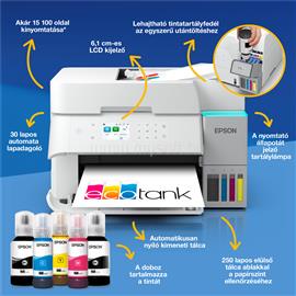 EPSON EcoTank L6376 színes multifunkciós tintasugaras tintatartályos nyomtató (15100/5500 oldalra elegendő tintával) C11CL43404 small