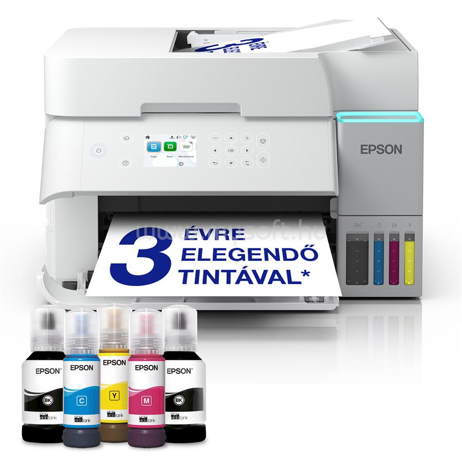 EPSON EcoTank L6376 színes multifunkciós tintasugaras tintatartályos nyomtató (15100/5500 oldalra elegendő tintával)