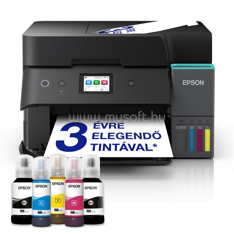 EPSON EcoTank L6390 színes multifunkciós tintasugaras tintatartályos nyomtató (15100/5500 oldalra elegendő tintával)