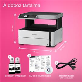 EPSON EcoTank M2170 mono multifunkciós tintasugaras tintatartályos nyomtató (11000 oldalra elegendő tintával) C11CH43402 small