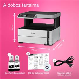 EPSON EcoTank M2170 mono multifunkciós tintasugaras tintatartályos nyomtató (11000 oldalra elegendő tintával) C11CH43402 small