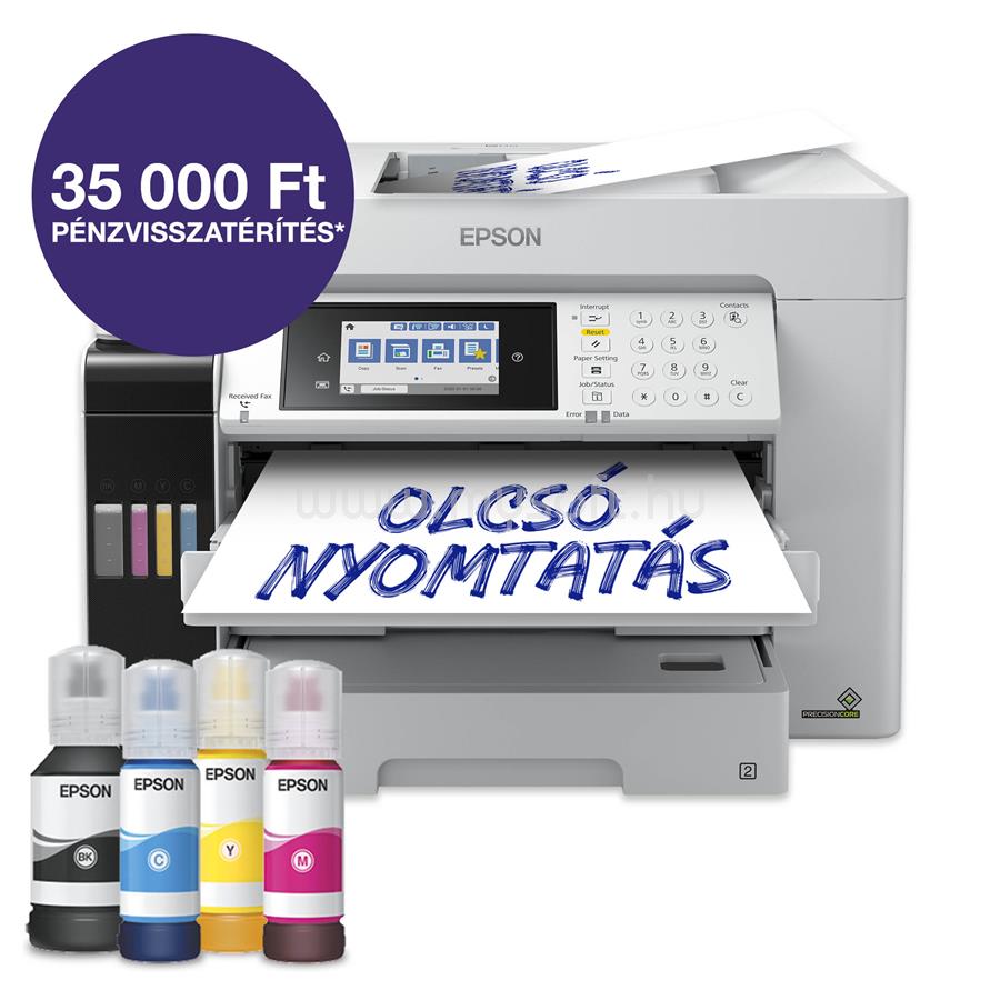 EPSON EcoTank Pro L15180 színes multifunkciós tintasugaras tintatartályos nyomtató (4500/2800 oldalra elegendő tintával)