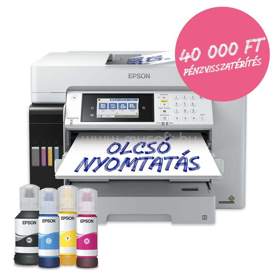 EPSON EcoTank Pro L15180 színes multifunkciós tintasugaras tintatartályos nyomtató (4500/2800 oldalra elegendő tintával)