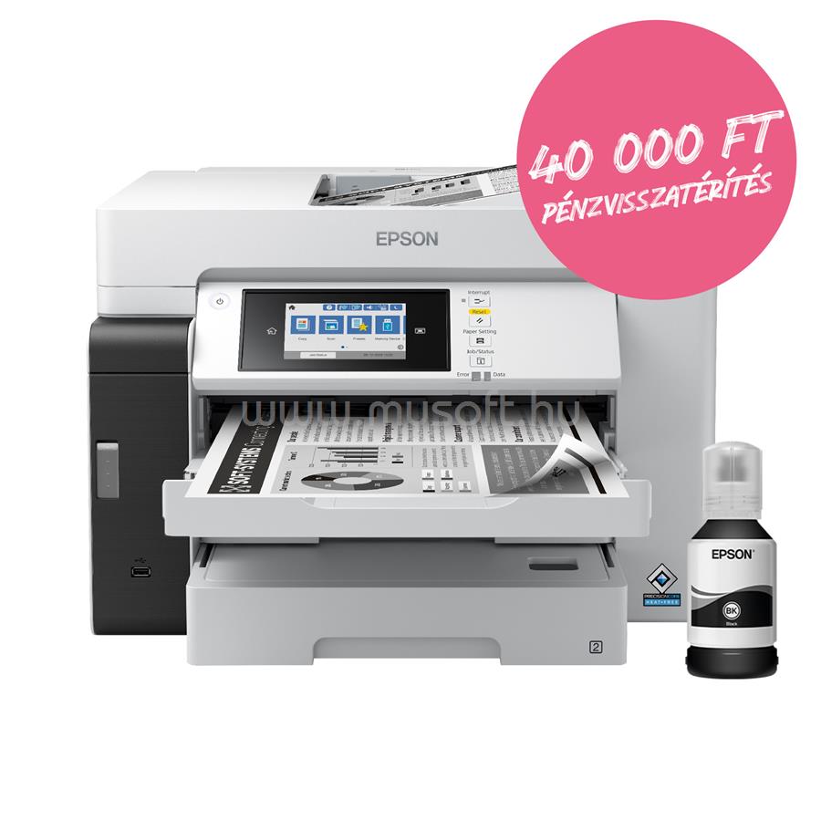 EPSON EcoTank Pro M15180 mono multifunkciós tintasugaras tintatartályos nyomtató (4500 oldalra elegendő tintával)