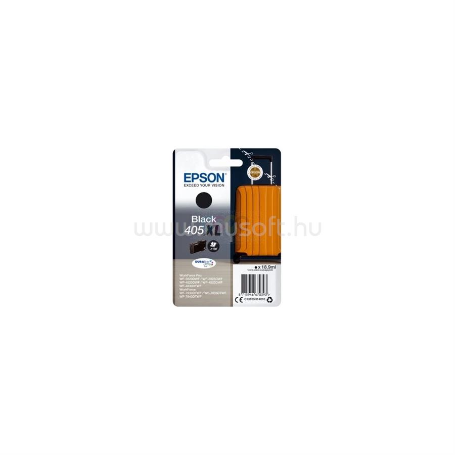 EPSON Eredeti 405XL fekete DURABrite Ultra extra nagy kapacitású tintapatron (18.9 ml)