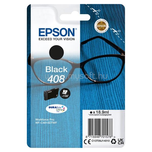 EPSON 408 Eredeti fekete DURABrite Ultra tintapatron (1100 oldal)