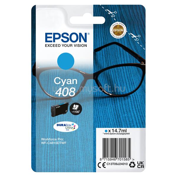 EPSON 408 Eredeti cián DURABrite Ultra tintapatron (1100 oldal)