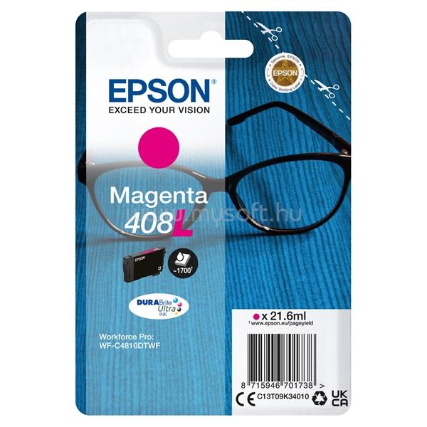 EPSON 408L Eredeti bíbor DURABrite Ultra nagy kapacitású tintapatron (1700 oldal)
