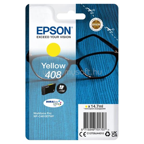 EPSON 408 Eredeti sárga DURABrite Ultra tintapatron (1100 oldal)