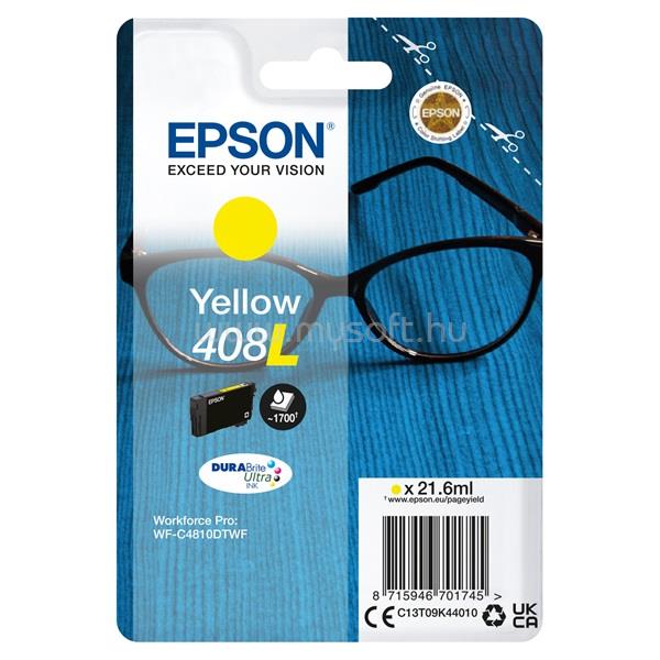 EPSON 408L Eredeti sárga DURABrite Ultra nagy kapacitású tintapatron (1700 oldal)