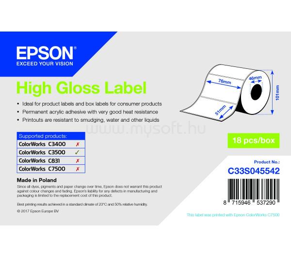 EPSON S045534 eredeti címketekercs
